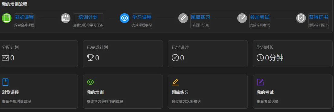 培训考试中心界面